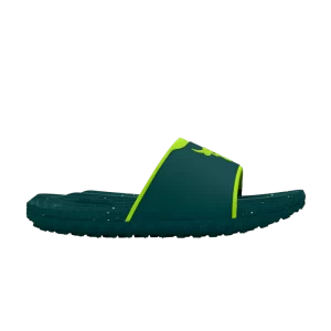 Under Armor Project Rock 3 Slide 'Hydro Teal High Vis Yellow' Hydro Teal/High Security Yellow 3026034 402