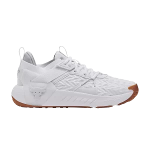 Under Armor Project Rock 6 'White Gum' Sneakers White/Halo Gray 3026534 100