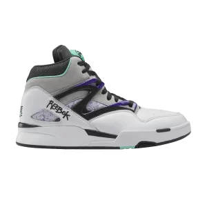 Reebok Pump Omni Zone 2 'Blacktop' Sneakers Shoes White/Pure Gray 8/Mint with a hint HR0110