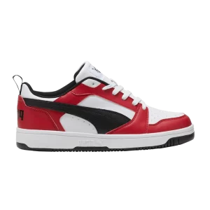 Puma Rebound V6 Low 'Club Red Black' Sneakers White/Black/Club Red 392328 17