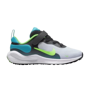 Nike Revolution 7 PS 'Football Gray Green Strike' Black/Football Grey/Aquamarine/Strike Green FB7690 005