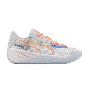 Puma RJ Barrett x All-Pro Nitro 'Knicks' Sneakers Cool Light Grey/Ultra Orange 379914 01