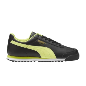 Puma Roma Basic Plus 'Black Lime Sheen' Sneakers Black/Chalky Gloss 369571 53