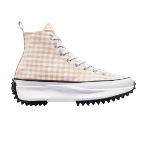 Converse Run Star Hike Platform High 'Gingham' Sneakers Oat milk/White/Black A05999C