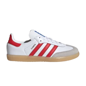 adidas Samba OG C 'White Collegiate Red Gum' White Cloud/Red Color/Bubblegum JI4465