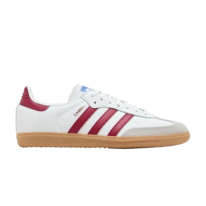 adidas Samba OG J 'White Collegiate Burgundy Gum' White cloud/Burgundy color/Bubblegum IE1330