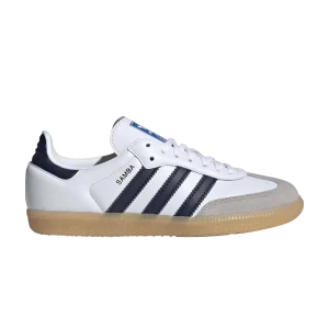 adidas Samba OG J 'White Collegiate Navy Gum' Sneakers White Cloud/Collegiate Navy/Bubblegum JI4464