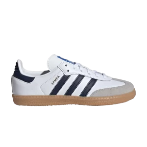 adidas Samba OG J 'White Night Indigo Gum' Sneakers White Cloud/Night Indigo/Bubblegum IE1332