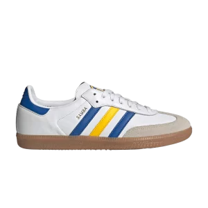 adidas Samba Team 'Leeds United FC' Trainers Shoes white/blue/bubblegum 4 IG0654