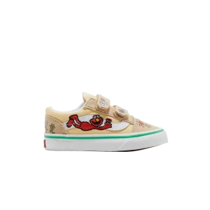 Vans Sesame Street x Old Skool V Toddler 'Elmo' Sneakers Natural VN0A38JN7VJ