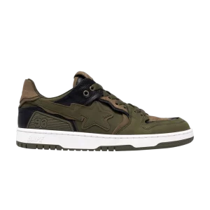 BAPE Sk8 Sta #6 'Olive Drab' Sneakers Olive Speck 1K30191313 OLD