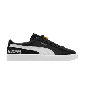 Puma Slum Village x Distinct Life x Suede 'Fantastic, Vol. 2' Black/White/Shadow Gray/Gold Rod 394971 01