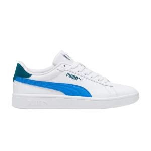 Puma Smash 3.0 Leather Big Kid 'White Hyperlink Blue Green' Sneakers White/Hyperlink Blue/Cool Green 392031 16