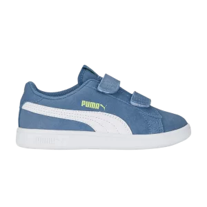 Puma Smash V2 Suede Little Kid 'Deep Dive' Sneakers Deep Dive/White/Purple Pad 365177 33