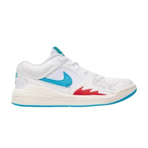 Air Jordan SoleFly x Formula 1 x Wmns Jordan Stadium 90 'Miami Grand Prix Pack – White Aqua 'White/Sail/Red/Dark powder blue FB2269 100 SOLEFLY