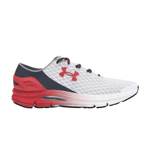 Under Armor Speedform Gemini 'White Red Solstice' Sneakers White/Grey/Solstice Red 3026770 105