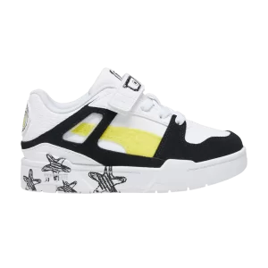 Puma SpongeBob SquarePants x Slipstream Little Kid 'SpongeBob's Glasses 'Sneakers White/Black 393894 01