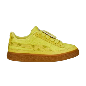 Puma SpongeBob SquarePants x Suede Little Kid 'SpongeBob' Sneakers Yellow Lucent/Citronella 392114 01