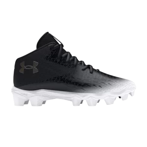 Under Armor Spotlight Franchise 4 RM Wide GS 'Black Metallic Gun Metal' Sneakers Black/White/Pistol Metal 3027317 001