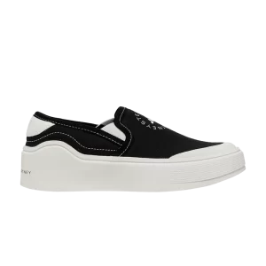 adidas Stella McCartney x Wmns Court Slip-On 'Core Black' Sneakers Black/White/Black HP2772