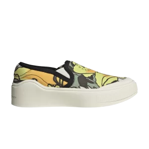 adidas Stella McCartney x Wmns Court Slip-On 'Floral' Sneakers Tent green/yellow/white color IG7077