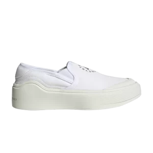 adidas Stella McCartney x Wmns Court Slip-On 'Off White Burnt Cayenne' Sneakers White/Black/Burnt Cayenne HP3206