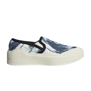 adidas Stella McCartney x Wmns Court Slip-On 'Sky Galaxy' Sneakers Almost Blue/White/Black IG7076