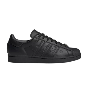 adidas Superstar 'Allover Debossed Trefoils - Black' Black/Black/Carbon GY0026