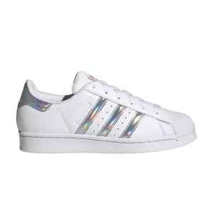 adidas Superstar Big Kid 'White Iridescent' Sneakers White Cloud/Supplier Color/Silver Dawn IG0238