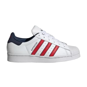 adidas Superstar Big Kid 'White Scarlet Indigo' Sneakers White Cloud/Better Scarlet/Night Indigo IG0249