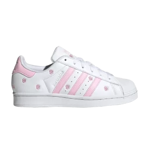 adidas Superstar J 'Pink Floral Embroidery' Sneakers White Cloud/Pure Pink/White Cloud IG7015