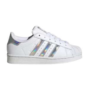 adidas Superstar Little Kid 'White Iridescent' Sneakers White Cloud/Supplier Color/Silver Dawn IG0239