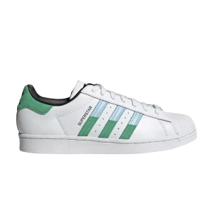 adidas Superstar 'White Green Blue' Sneakers White Cloud/Translucent Green/Blue Dawn HQ2168