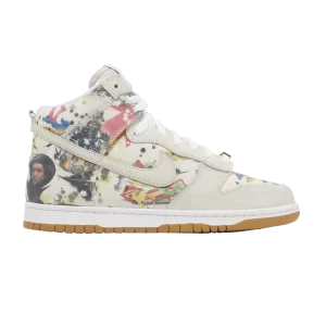 Nike Supreme x Dunk High SB 'Rammellzee' White/White/Multicolor FD8779 100