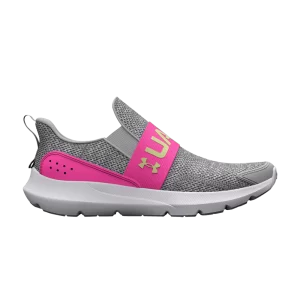 Under Armor Surge 3 Slip PS 'Halo Gray Rebel Pink' Halo Grey/Rebel Pink 3026532 100