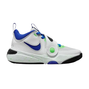 Nike Team Hustle D11 GS 'Green Strike Racer Blue' Summit White/Pure Platinum/Strike Green/Blue Color DV8996 101