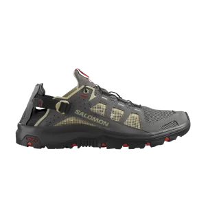 Salomon Techamphibian 5 'Pewter Moth' Sneakers Tin/Moth/Fire Red L47114900