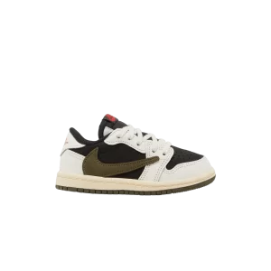 Travis Scott x Air Jordan 1 Retro Low OG SP TD 'Olive 'Sneakers Sail/University Red/Black/Olive Medium DZ5908 106