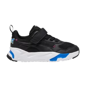 Puma Trinity Little Kid 'Mid 90s' Sneakers Black/Black/Cool Cucumber/Hyperlink Blue 398000 02