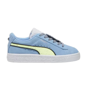 Puma Trolls x Suede Little Kid 'Tiny Diamond' Sneakers Team Light Blue/Effervescent Light 396529 01