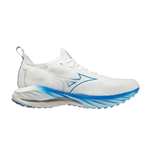 Mizuno Wave Neo Wind 'Undyed White Peace Blue' Sneakers Unpainted White/World Blue 411367 01PE