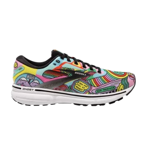 Brooks Wednesday Holmes x Wmns Ghost 15 'Pride' Sneakers Black/White/Multi 120380 1B 058