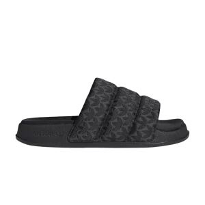 adidas Wmns Adilette Essential Slides 'Trefoil Monogram – Black 'Black color/Black color/Black color IG7149