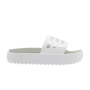 adidas Wmns Adilette Platform Slide 'White Zero Metallic' Cloud White/Zero Metallic/Gray One IE9703