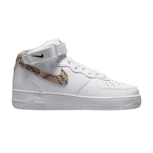 Nike Wmns Air Force 1 '07 Mid 'Snakeskin Swoosh 'White/Black/Sand Drift DD9625 101