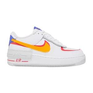 Nike Wmns Air Force 1 Shadow 'Gundam' Sneakers White/Siren Red/Photon Dust/Sundial DZ1847 100