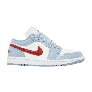 Wmns Air Jordan 1 Low 'Blue Whisper Dune Red' Sail/Blue-gray/White/Dune red DC0774 164