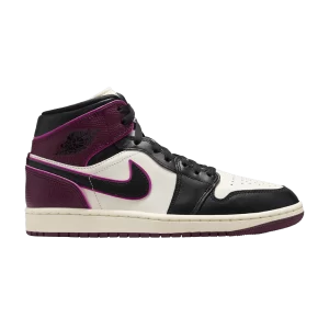 Wmns Air Jordan 1 Mid SE 'Bordeaux 'Sneakers Sail/Active pink/Bordeaux/Black FQ7818 101