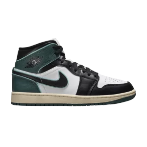 Wmns Air Jordan 1 Mid 'Oxidized Green' White/Black/Light Dew/Oxidized Green/Sail/Muslin FQ7818 100