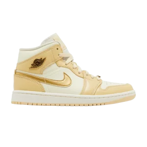 Wmns Air Jordan 1 Mid 'Pale Vanilla Gold 'Pale Vanilla/Metallic Gold/Coconut Milk/Sail FB9892 200